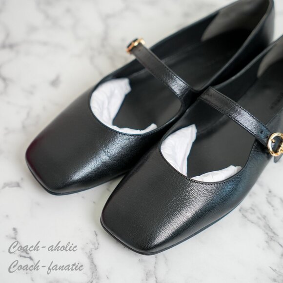 NIB Tory Burch Selby Mary Jane Ballet Leather Flats in Black - Picture 8 of 10